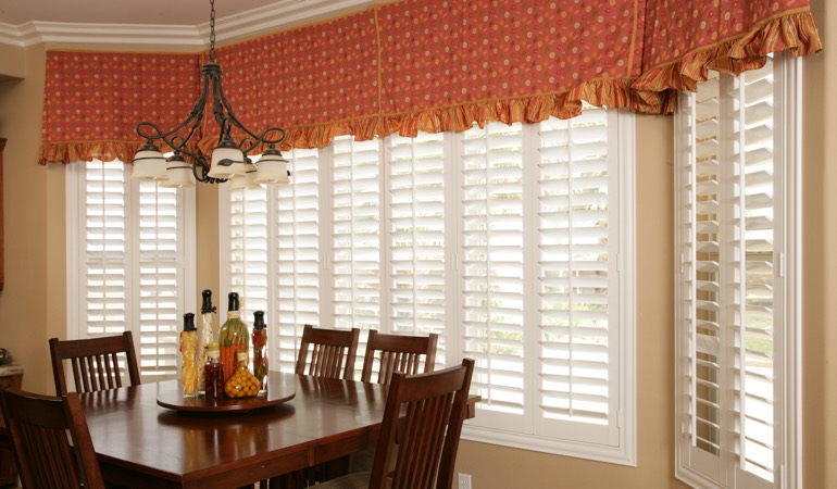 Plantation shutters in St. George dining room.